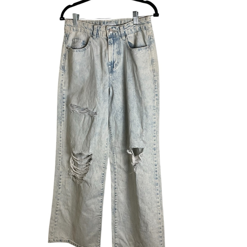 RSQ Wide Leg Jeans size 27 Women's Light Blue Distressed Jeans - Picture 8 of 8